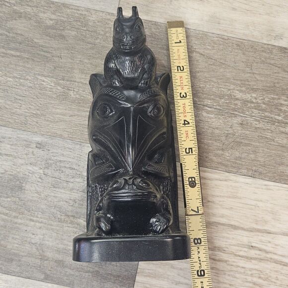 Vintage Boma totem pole Canada Northwest Coast Black  Inca NiCE 1964 - Picture 8 of 8